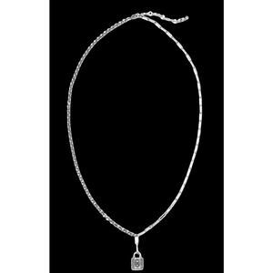 Vintage $99 New Cabi Lock Locket Pendant Necklace Long 34" Wear Short or Long!!!